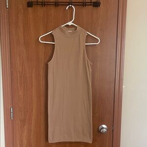 Sleeveless Tan Dress